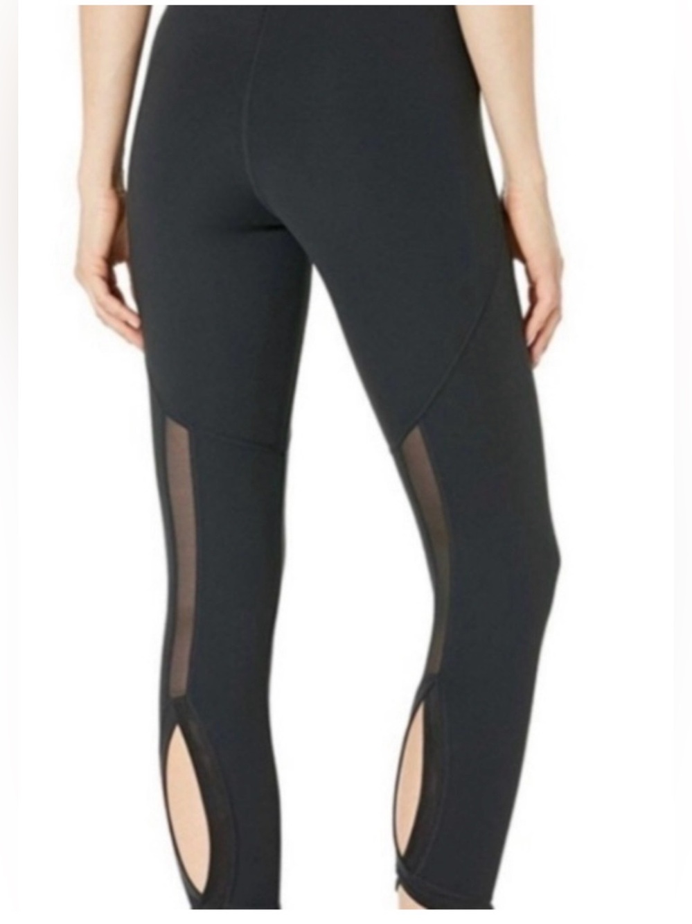 EUC New Balance black mesh cutout capris - no size (XL/XXL)